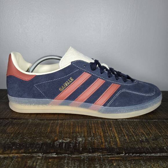 NEW Adidas Gazelle Indoor Mens Size 10.5 Low Top Shoe Sneakers Suede Blue JH5404 main image 8